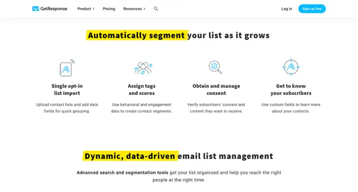 GetResponse List Management & Segmentation