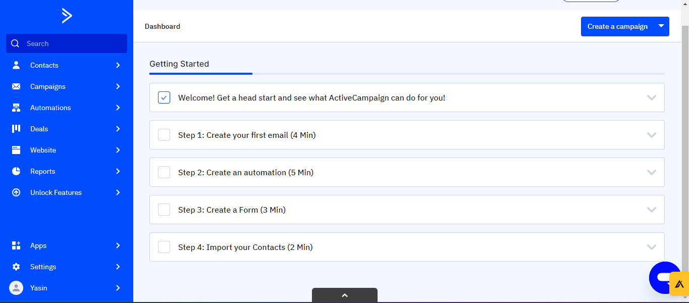 activecampaign vs tinyemail interface 2 