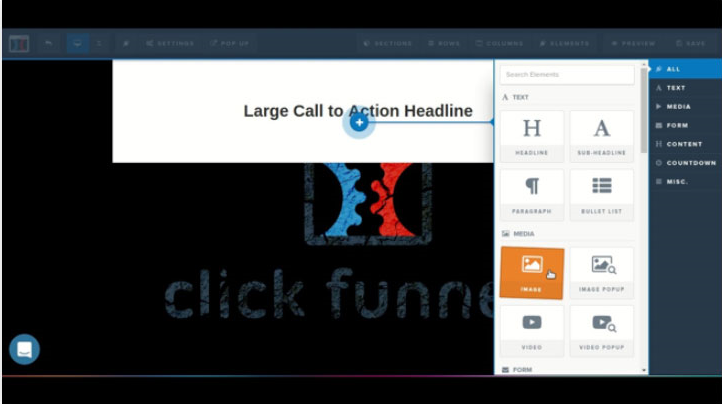 Drag and Drop page Builder - ClickFunnels Features